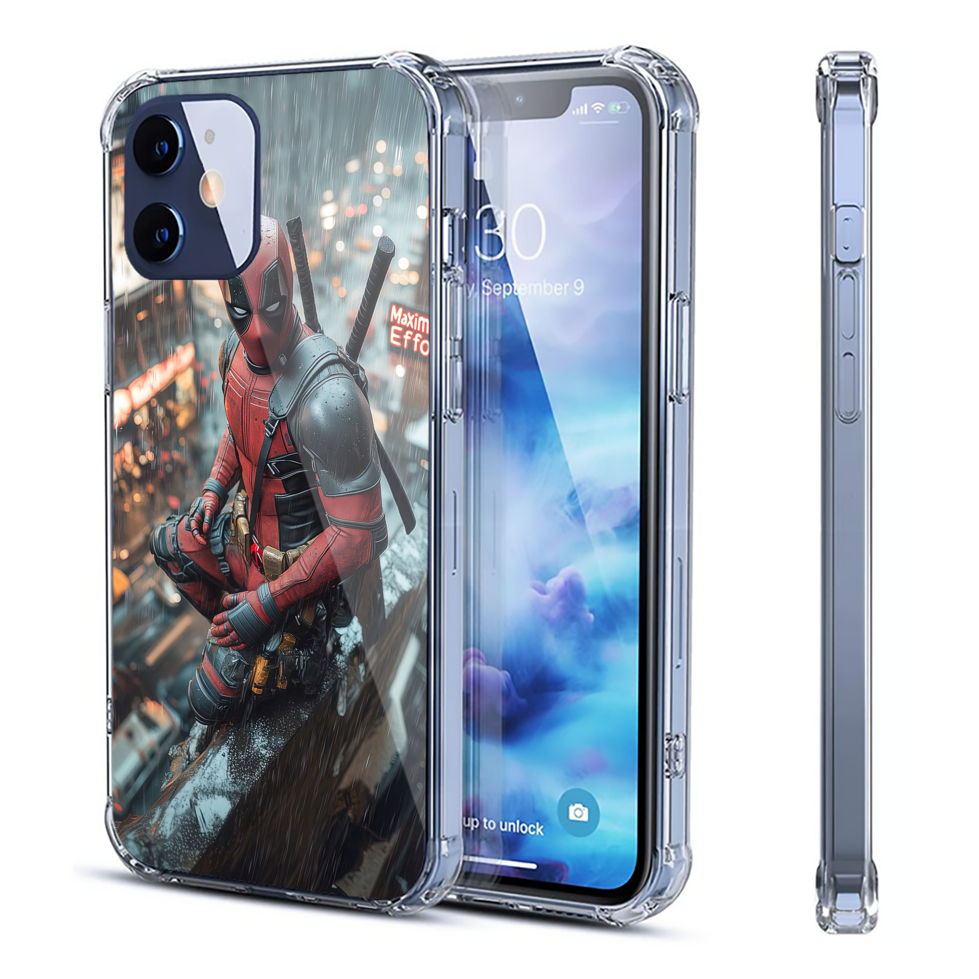 （画像用） Deadpool デッドプール 【iPhone 12シリーズ対応】透明スマホケース（クリアソフトケース）